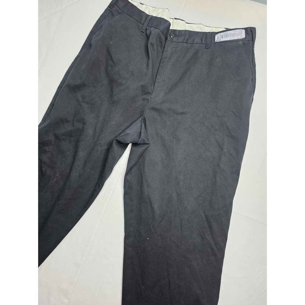Cintas Comfort Flex Work Pants Mens 40x32 Black Cotton Slash Pocket Straight Leg - Picture 3 of 7